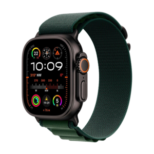 Watch Apple Watch Ultra 2 (2024) LTE 49mm Black Titanium Case with Alpine Loop L - Dark Green